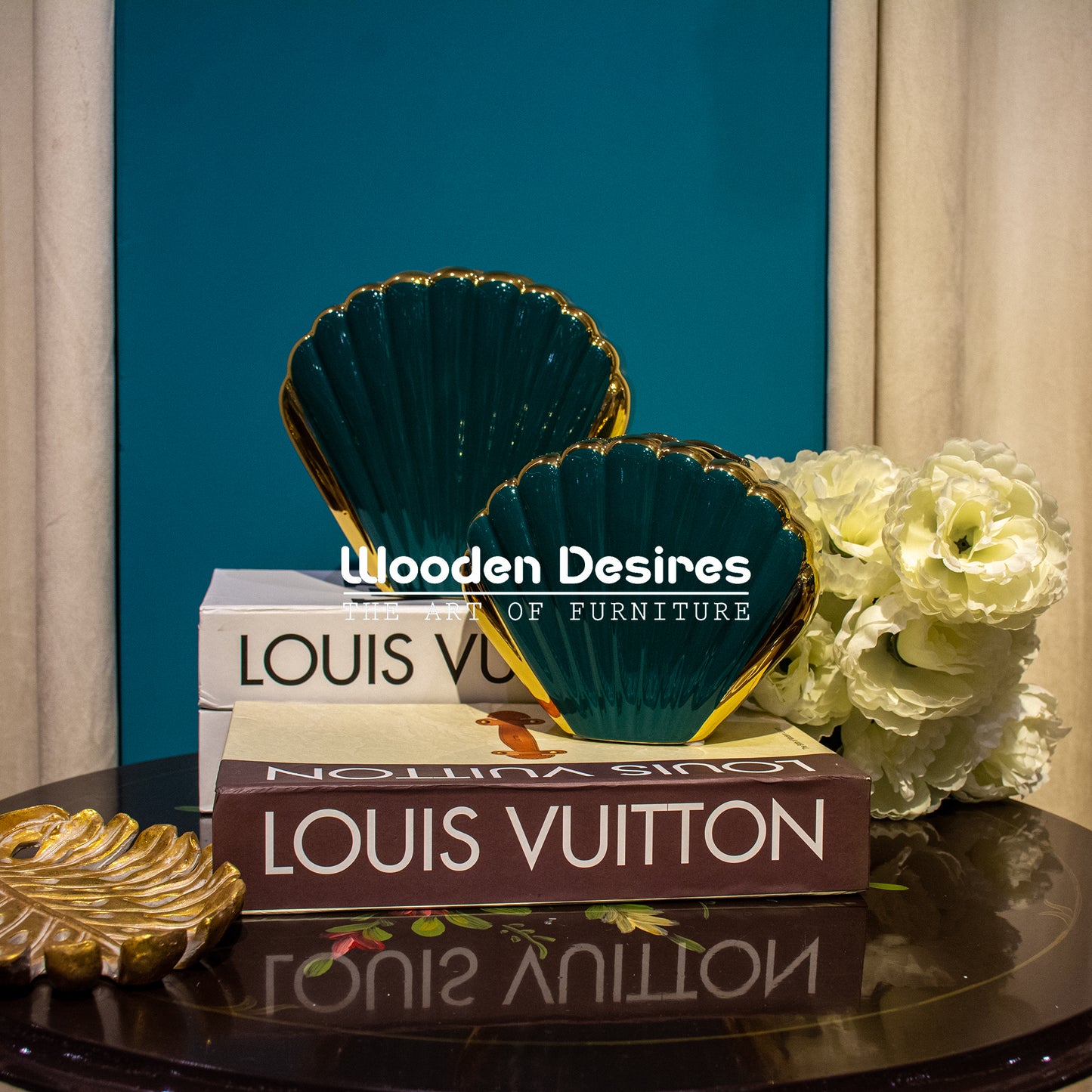 Luxury Shell-Shaped Ceramic Vase Set