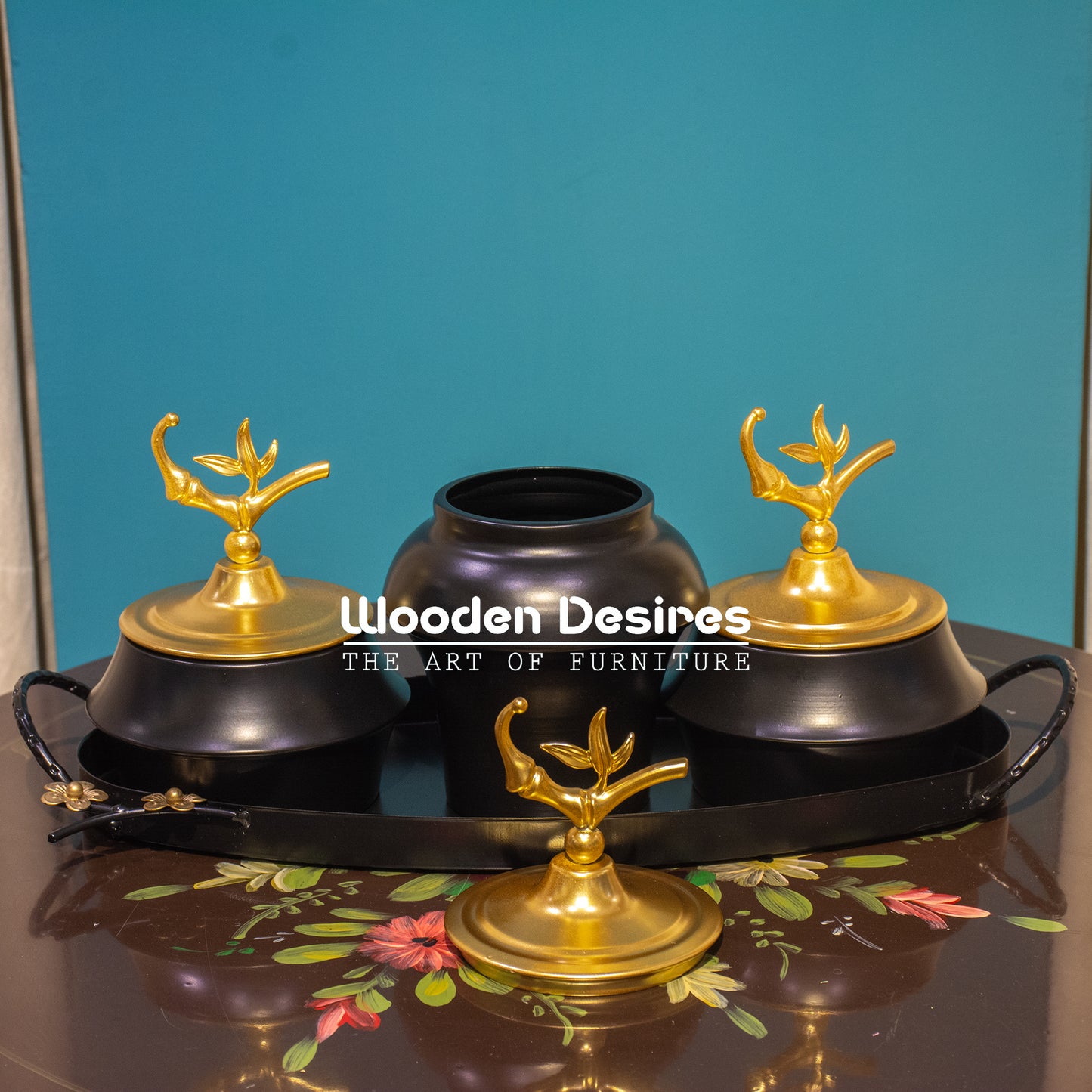 Metal Dry Fruit Jar Set