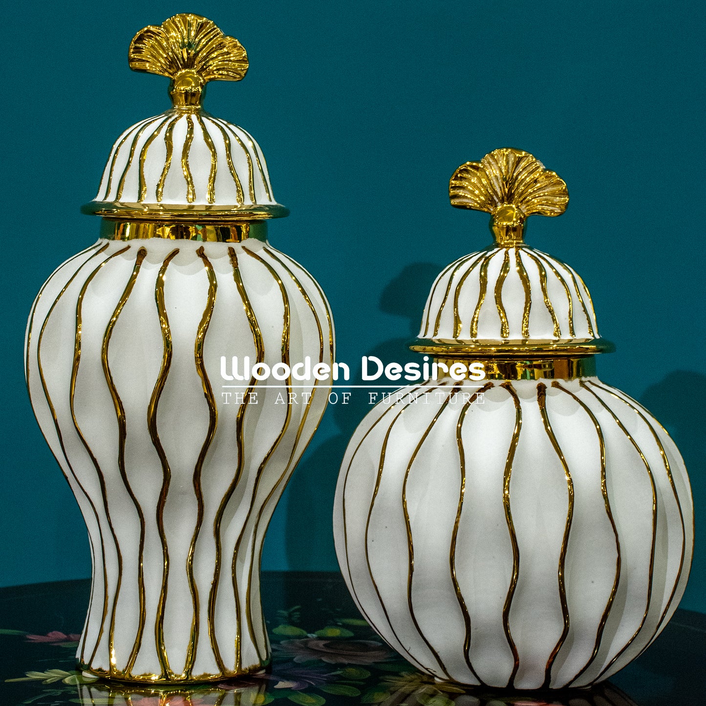 Luxury Ceramic Jar Pair