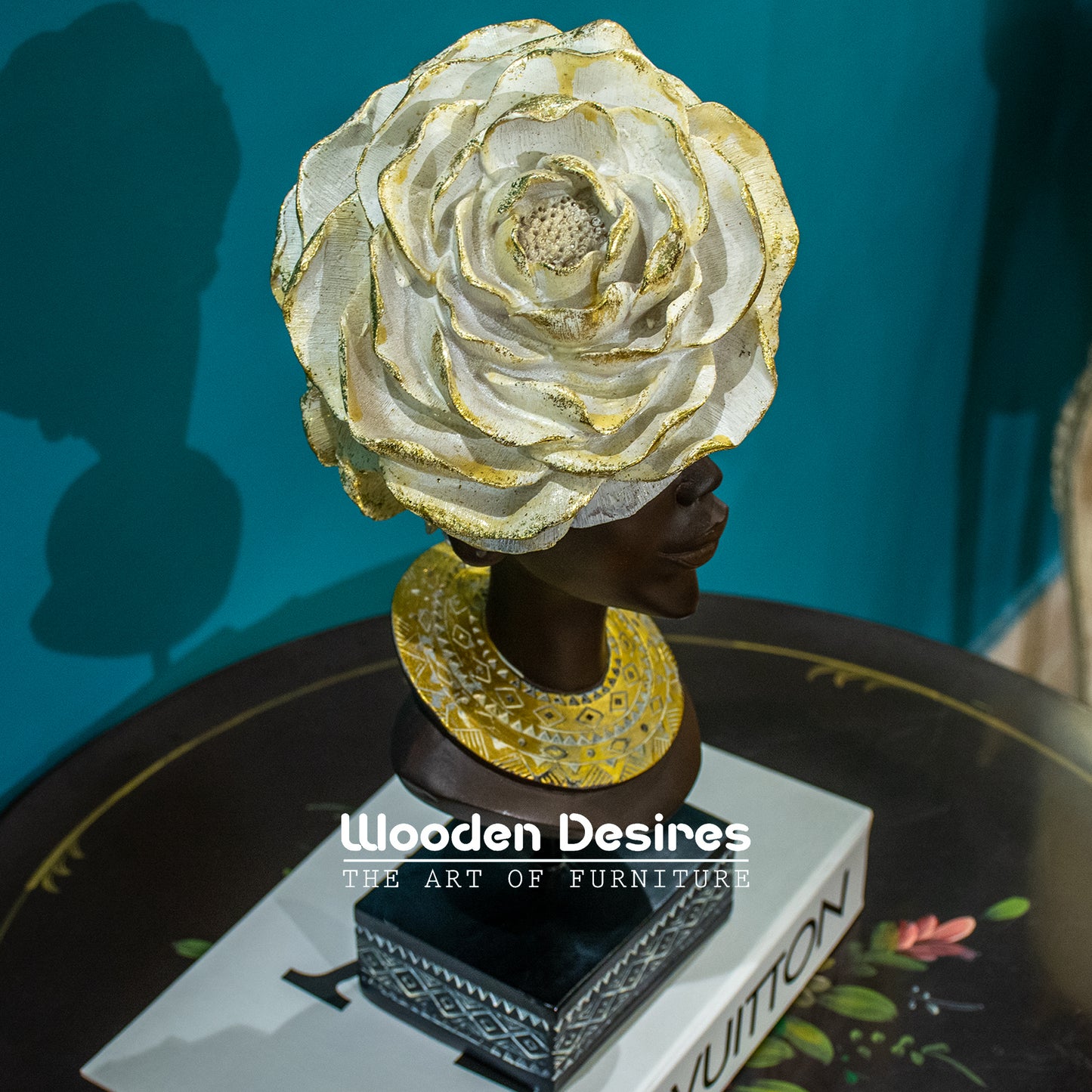 Floral Majesty Resin Sculpture