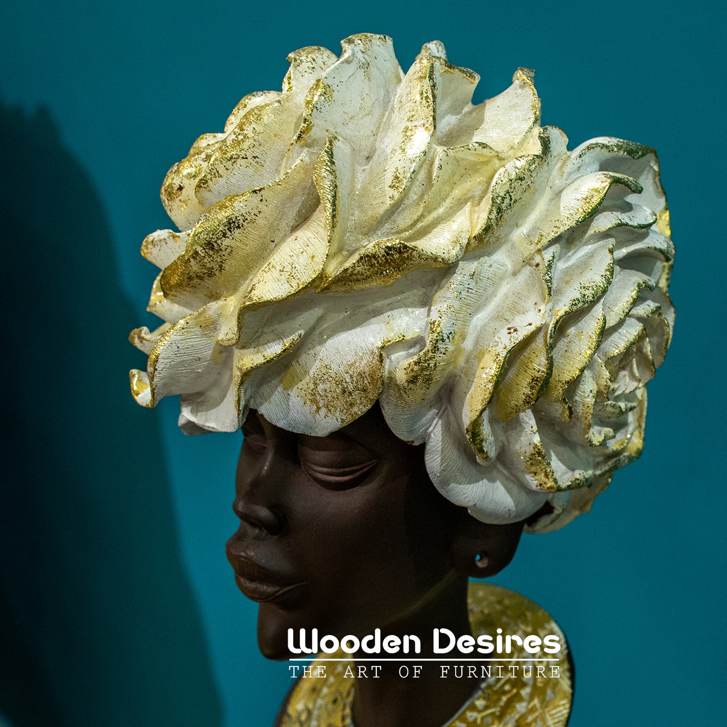 Floral Majesty Resin Sculpture