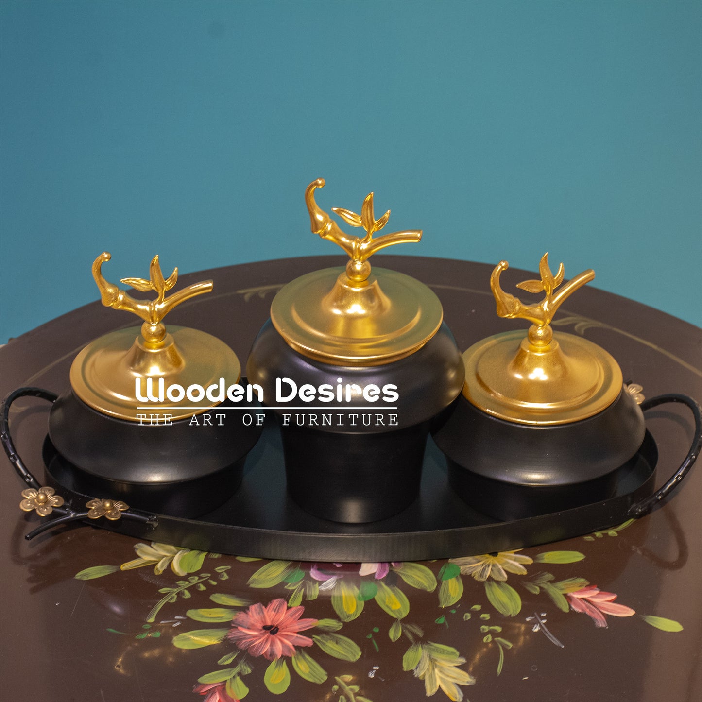 Metal Dry Fruit Jar Set