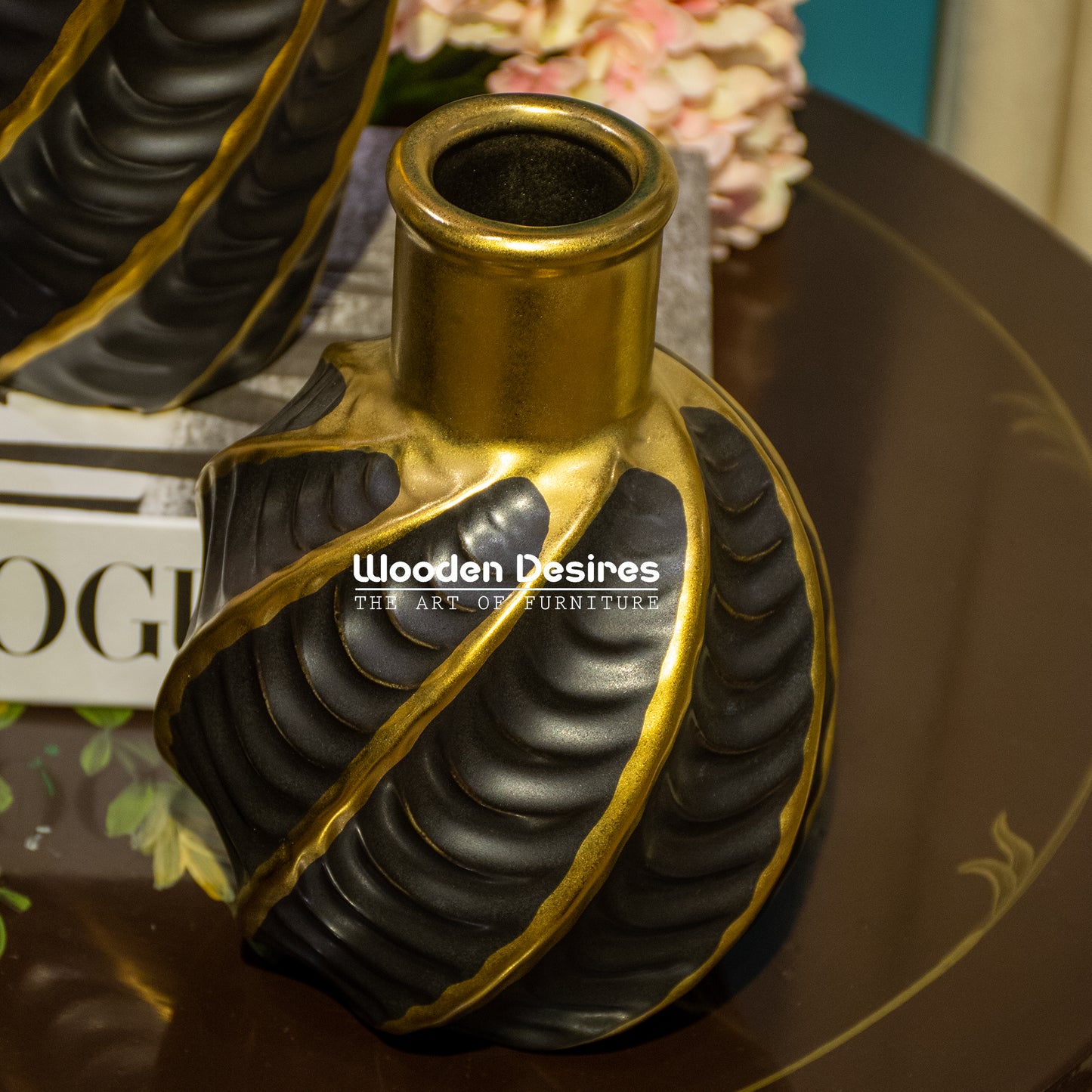 Spiral Ceramic Vase Set for Home Decor