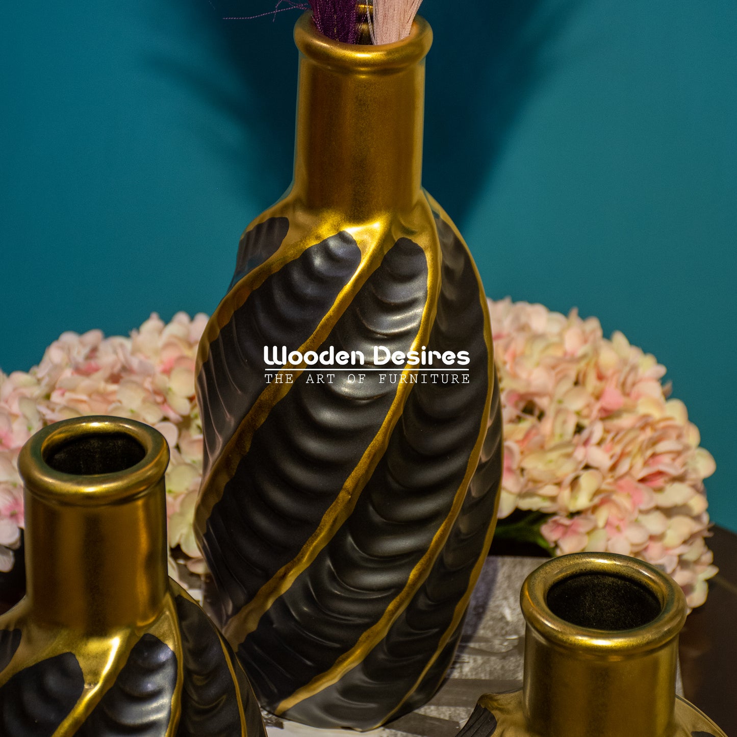 Spiral Ceramic Vase Set for Home Decor