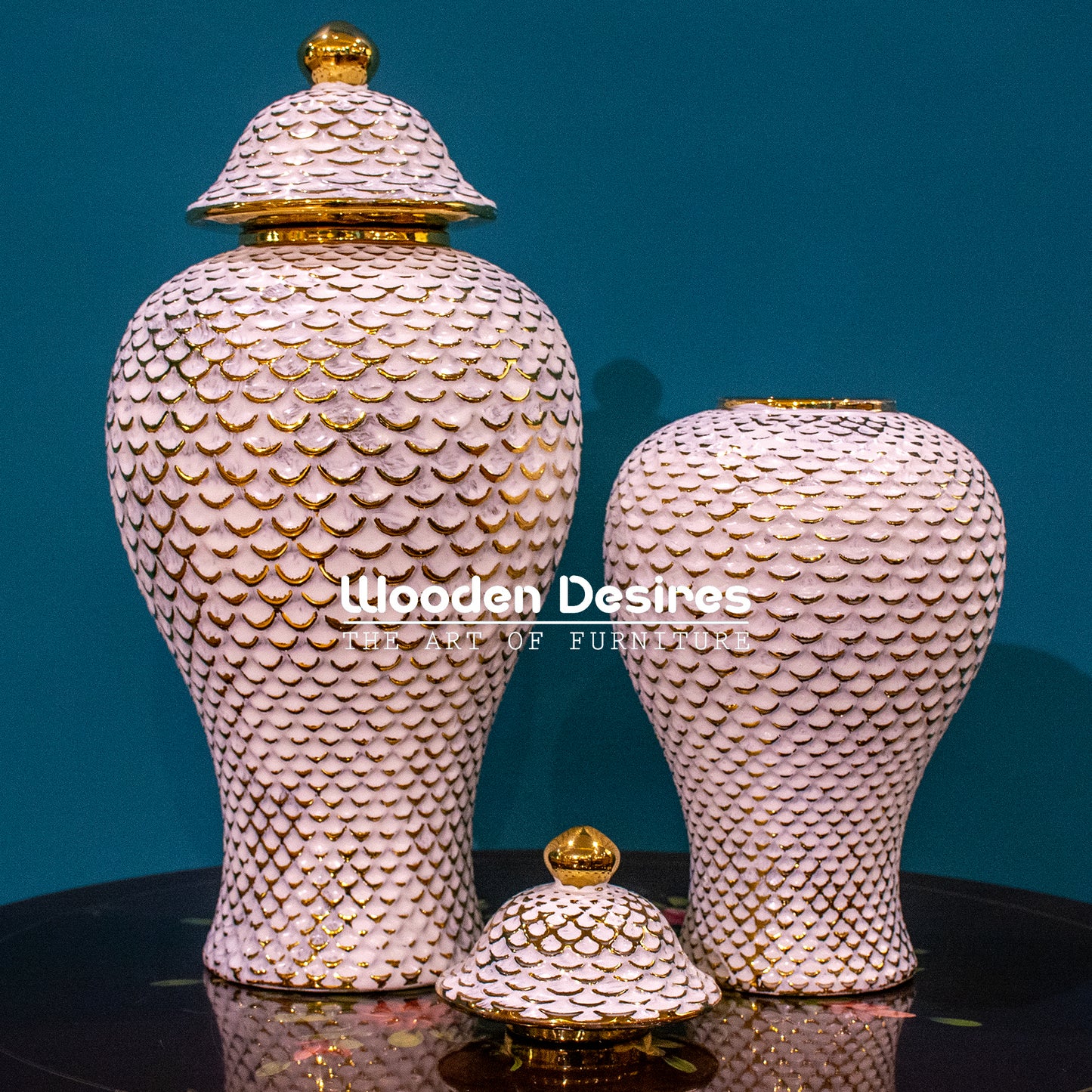 Luxe Textured Ceramic Jar Set