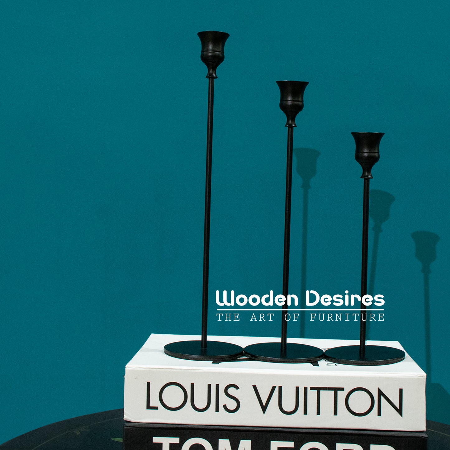 Modern Metal Candle Holder Set