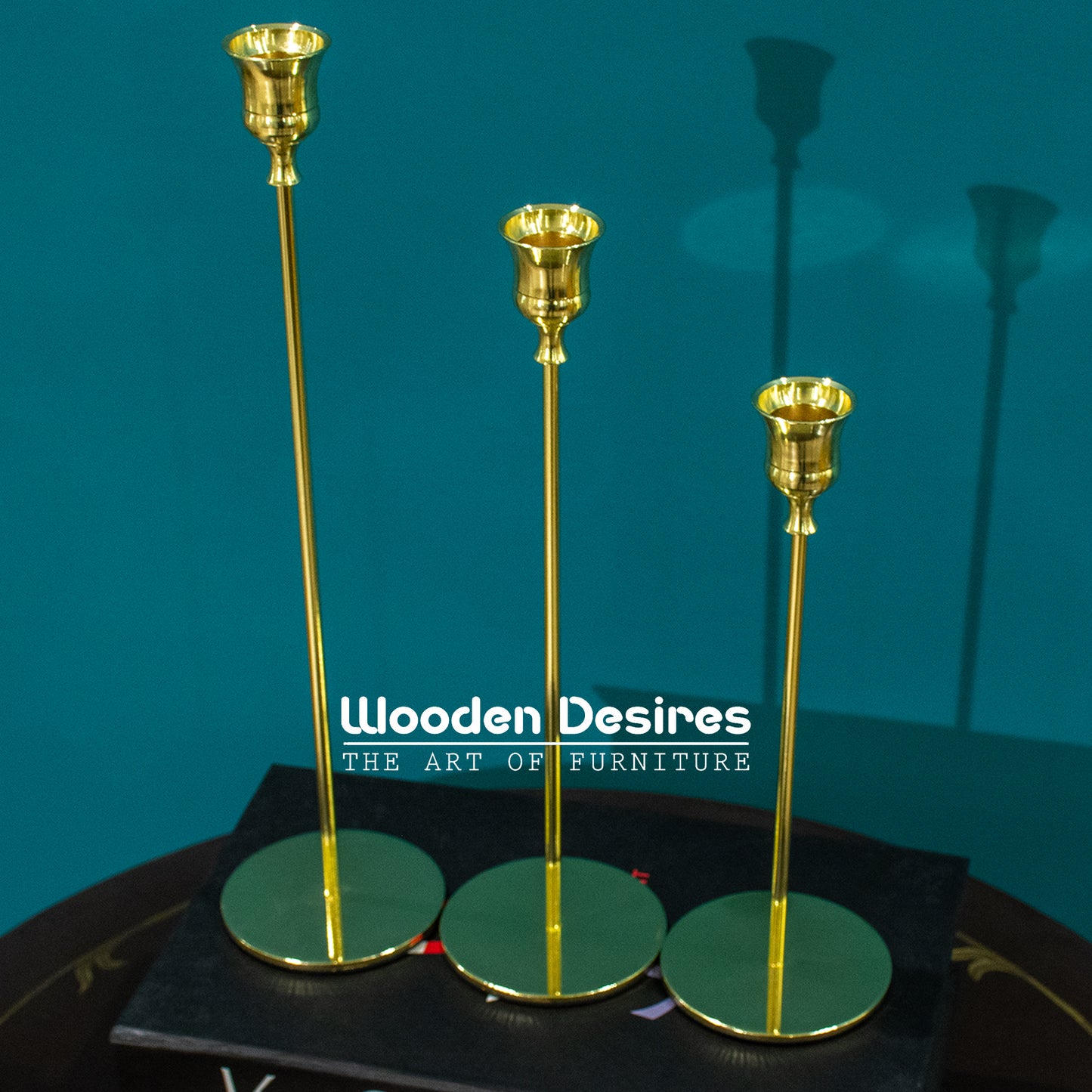 Modern Metal Candle Holder Set