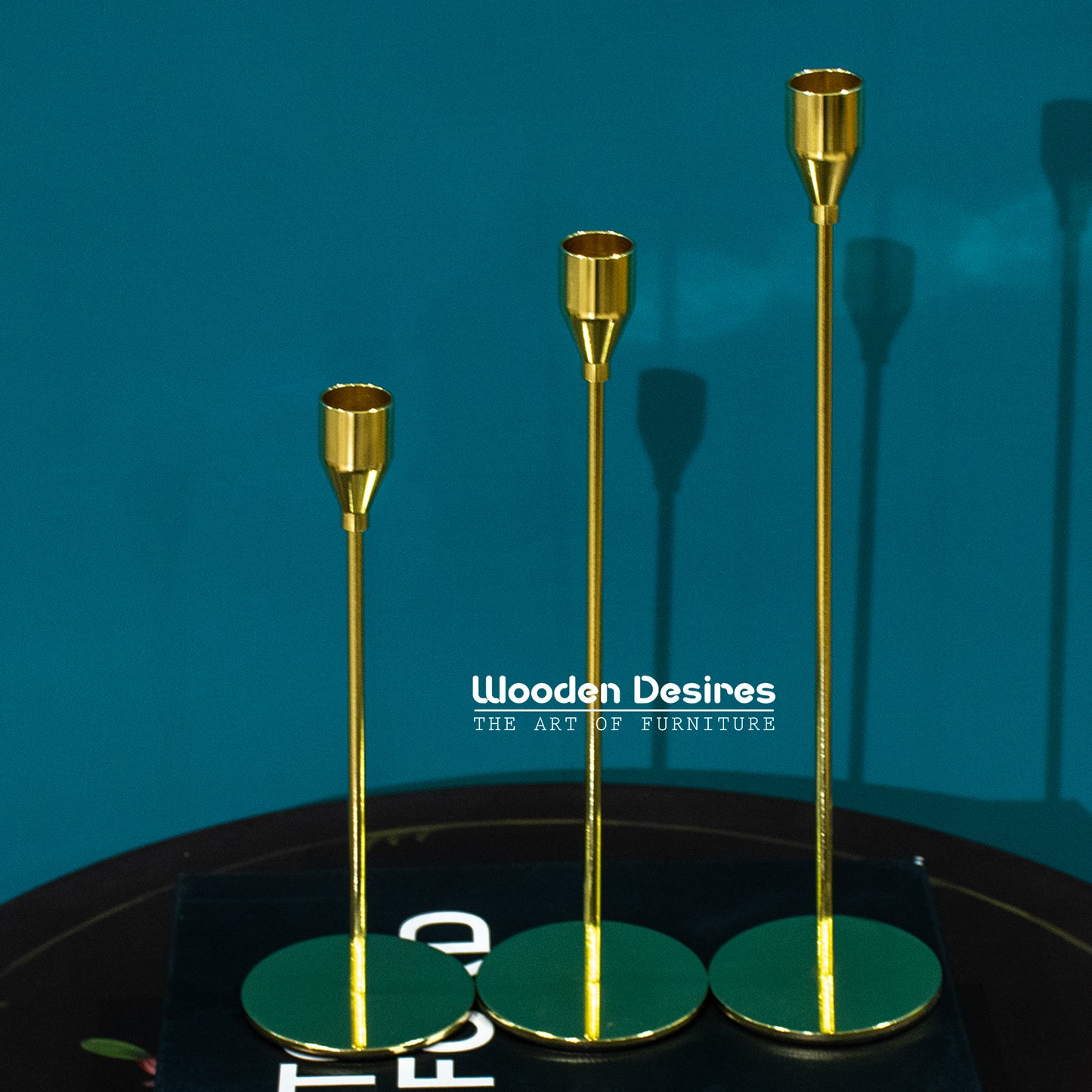 Modern Metal Candle Holder Set