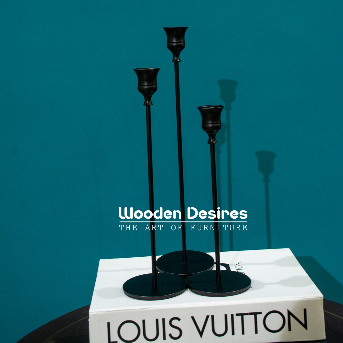 Modern Metal Candle Holder Set