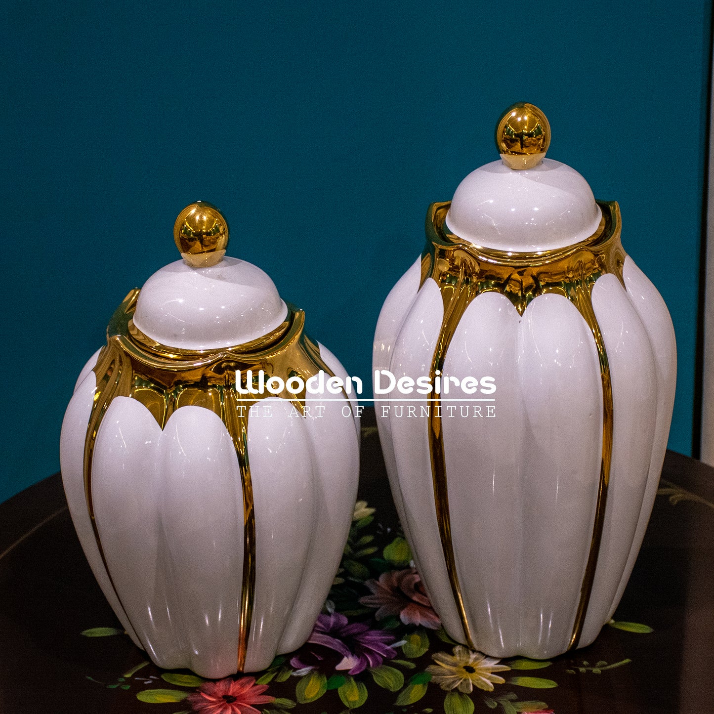 Crown Ceramic Candy Jars