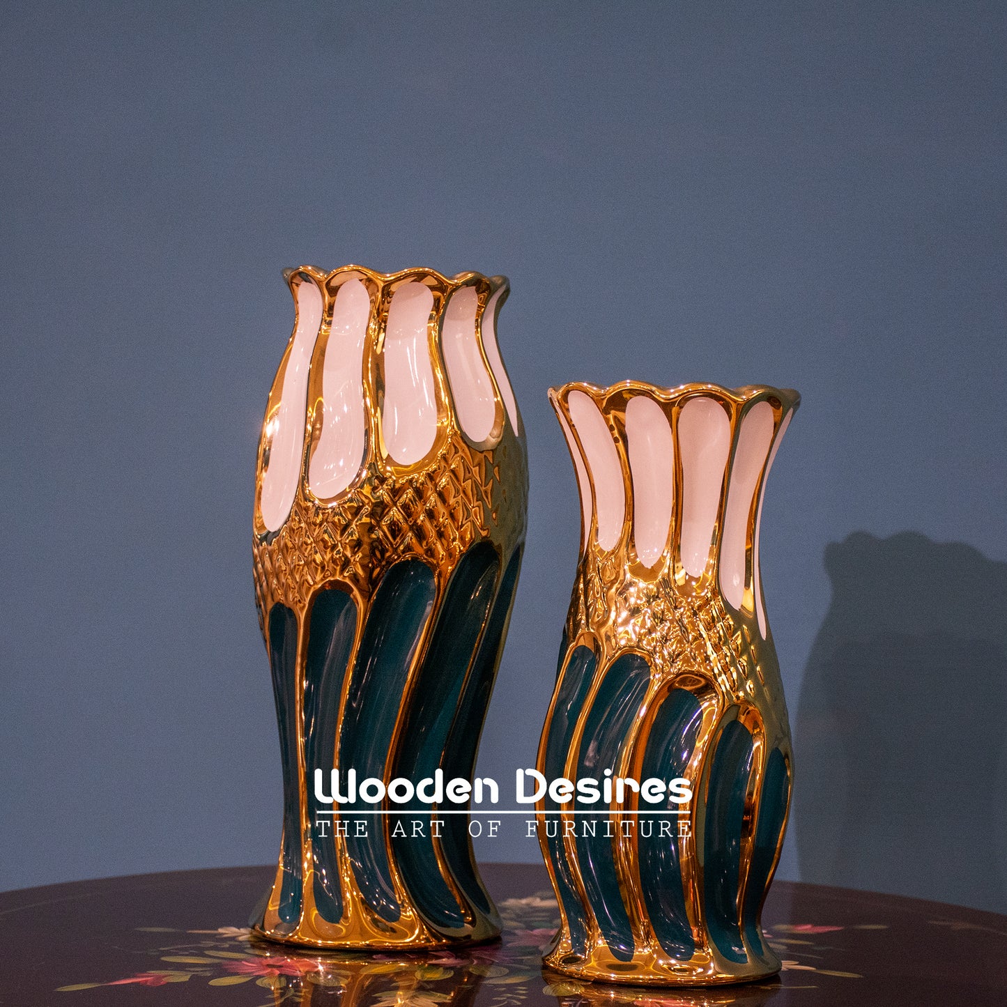 Fluted Ceramic Vase Set