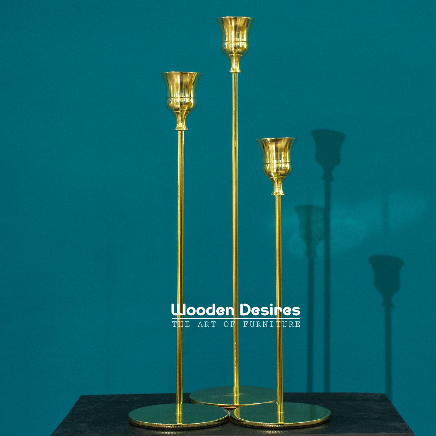 Modern Metal Candle Holder Set