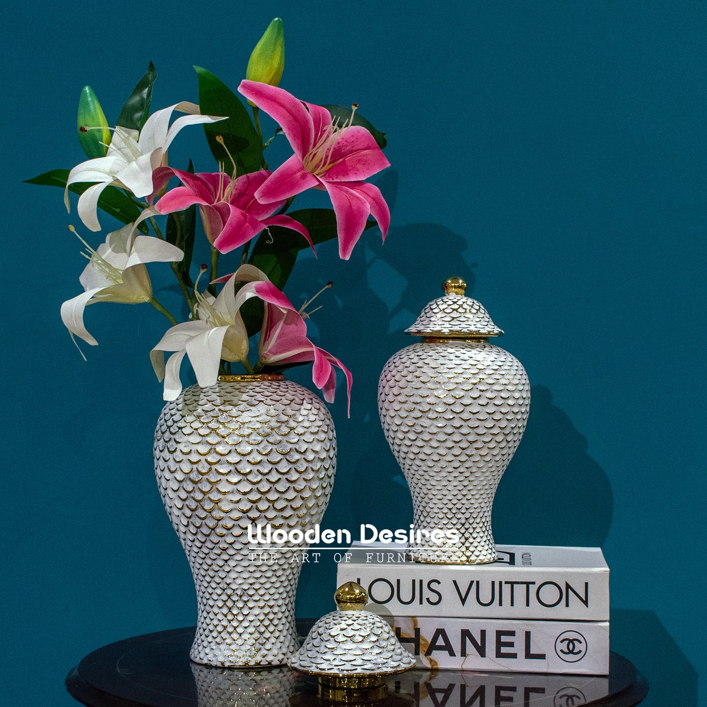 Luxe Textured Ceramic Jar Set
