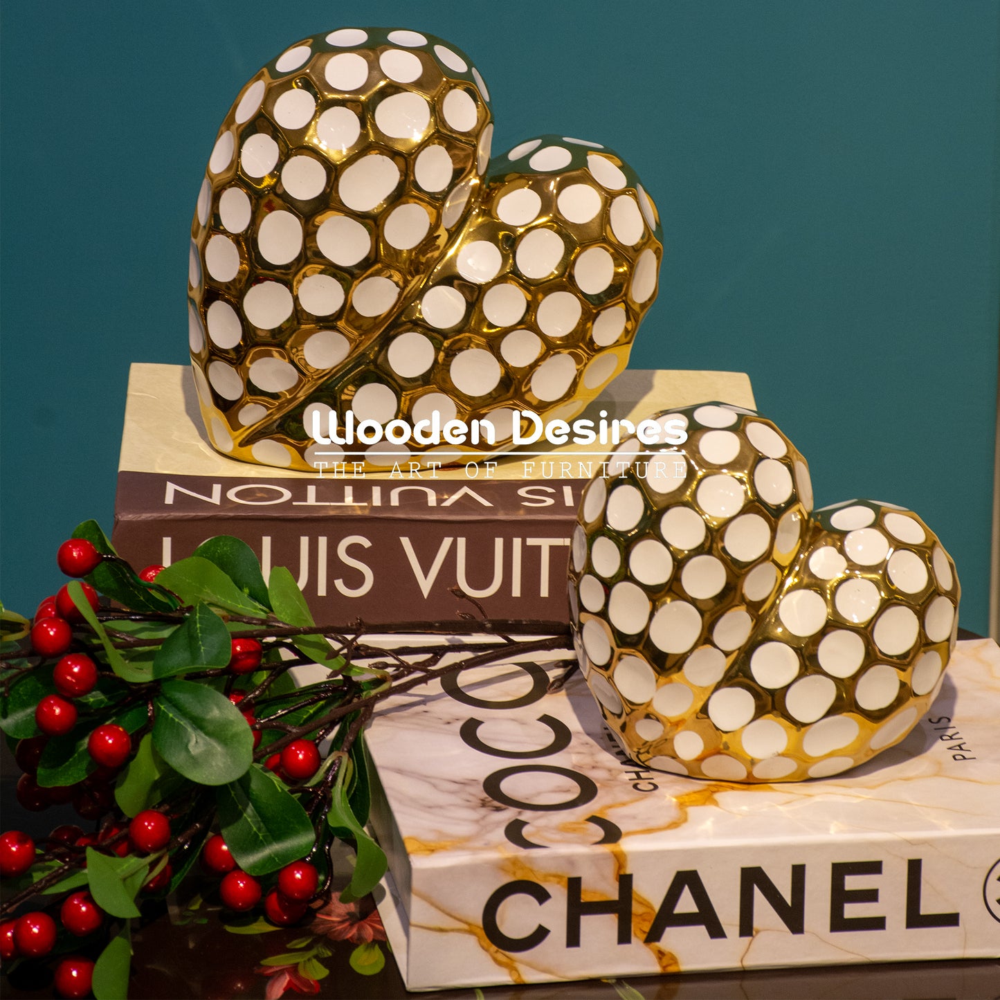Luxury Heart Ceramic Pair