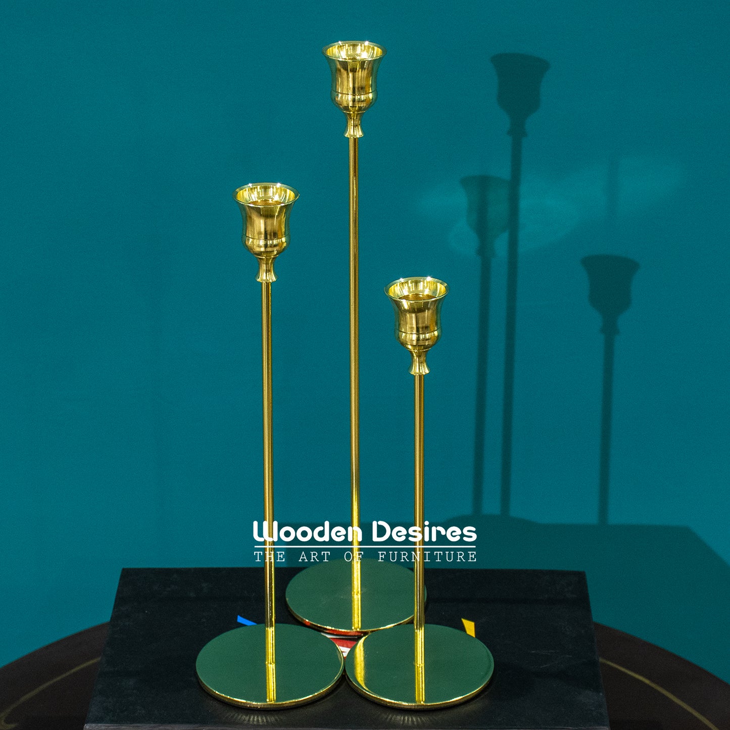 Modern Metal Candle Holder Set