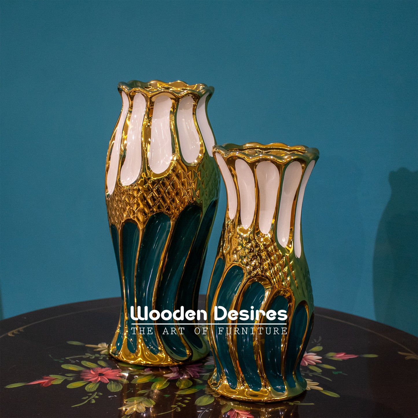 Fluted Ceramic Vase Set