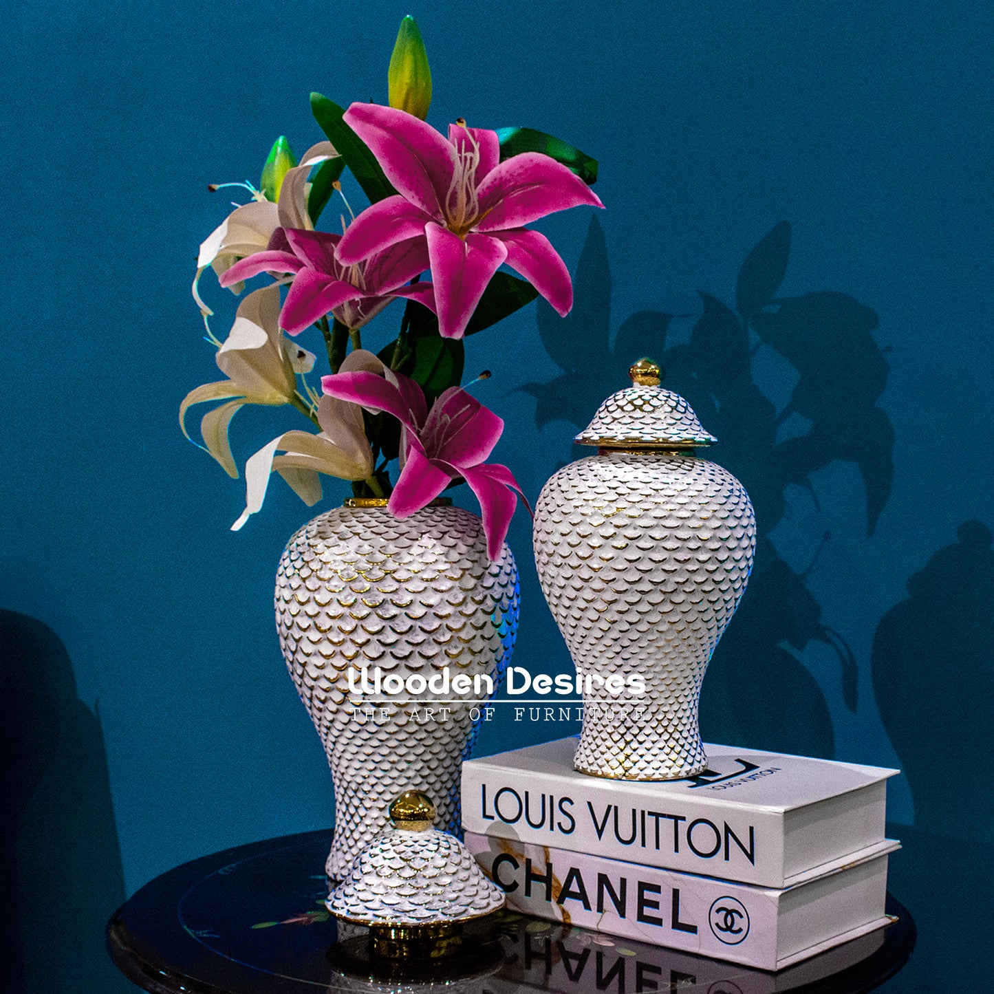 Luxe Textured Ceramic Jar Set