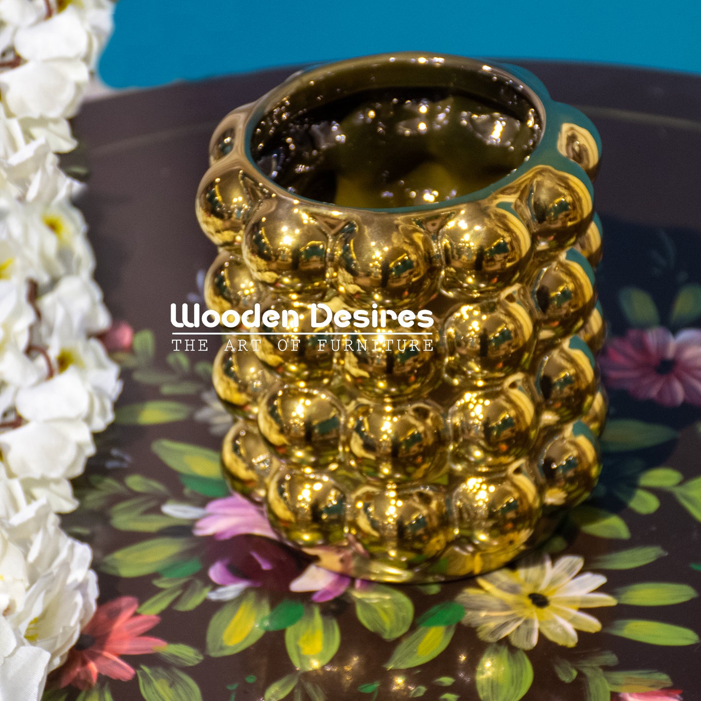 Luxury Bubble Textured Ceramic Vase
