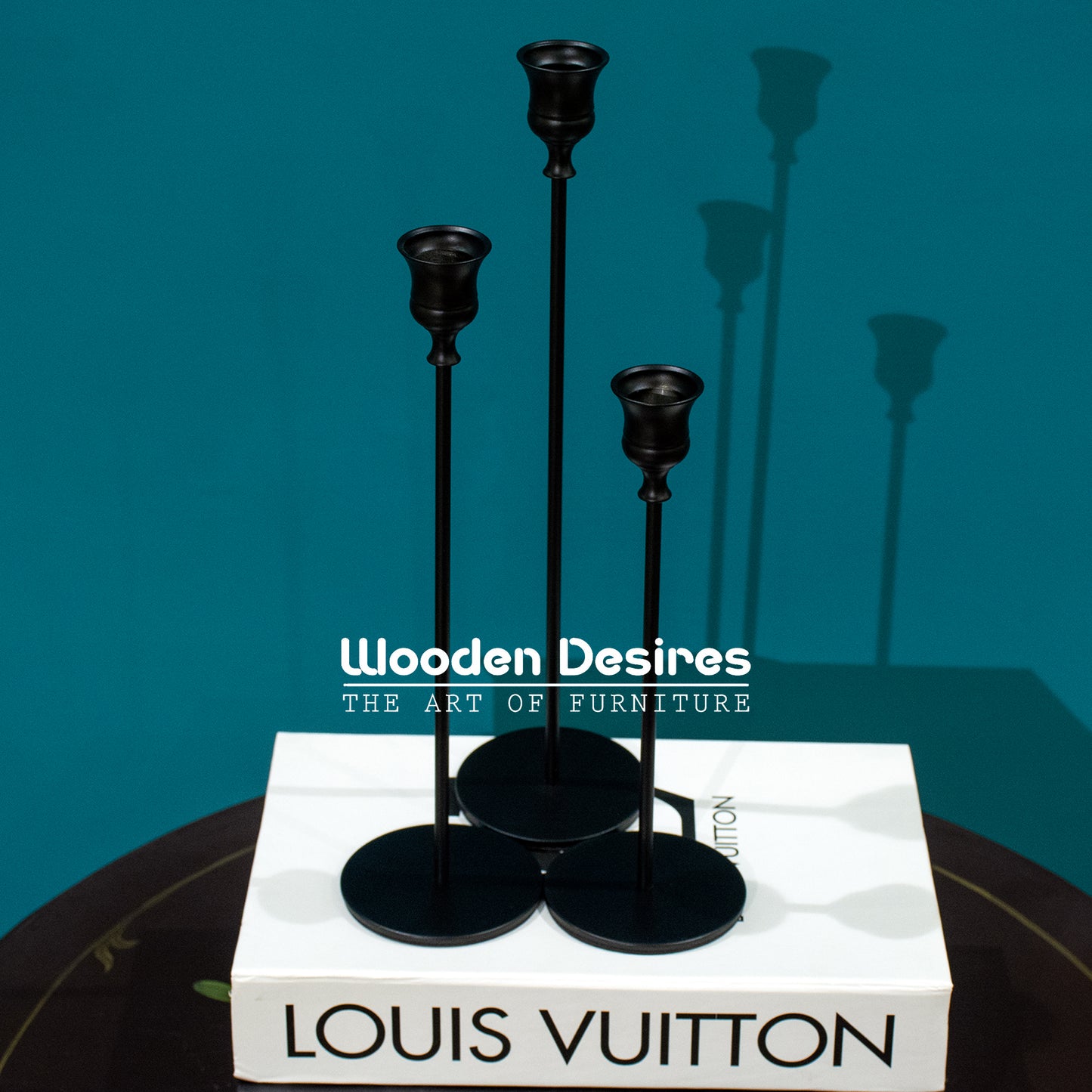 Modern Metal Candle Holder Set