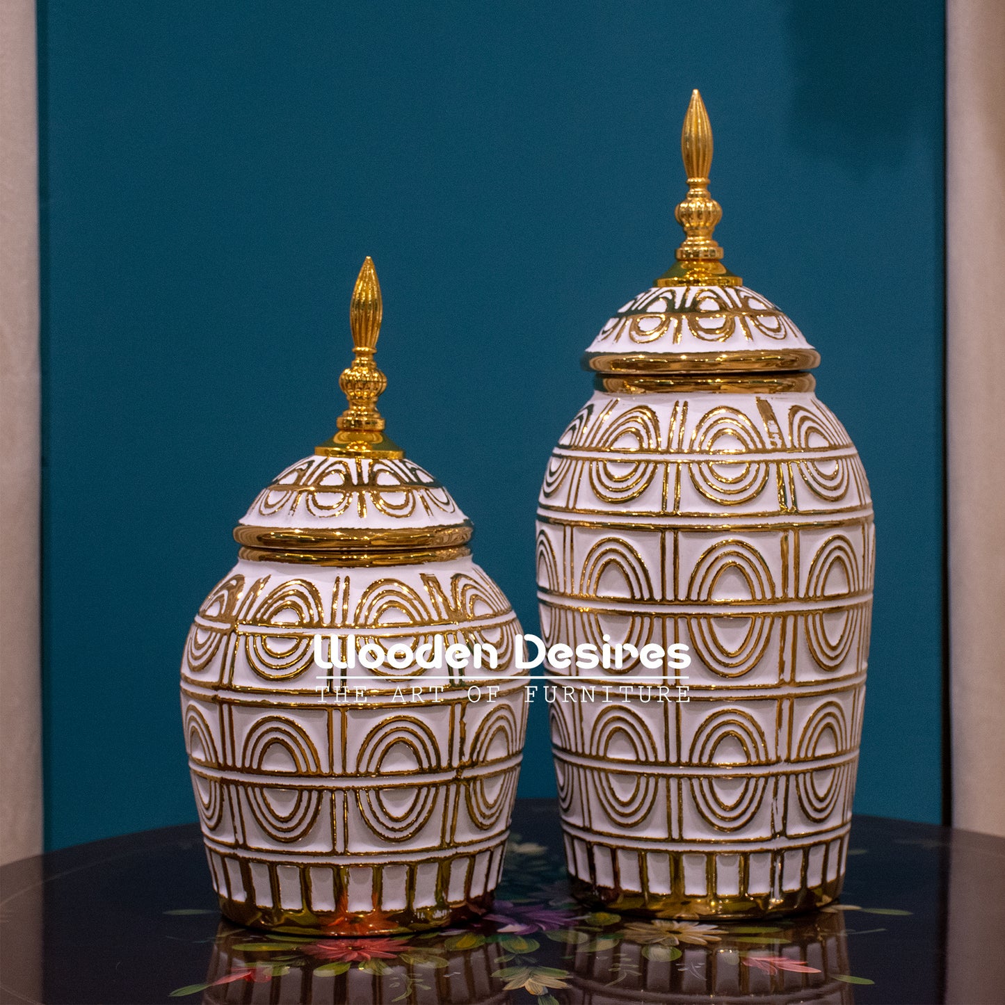 Regal Patterned Ceramic Jar Set