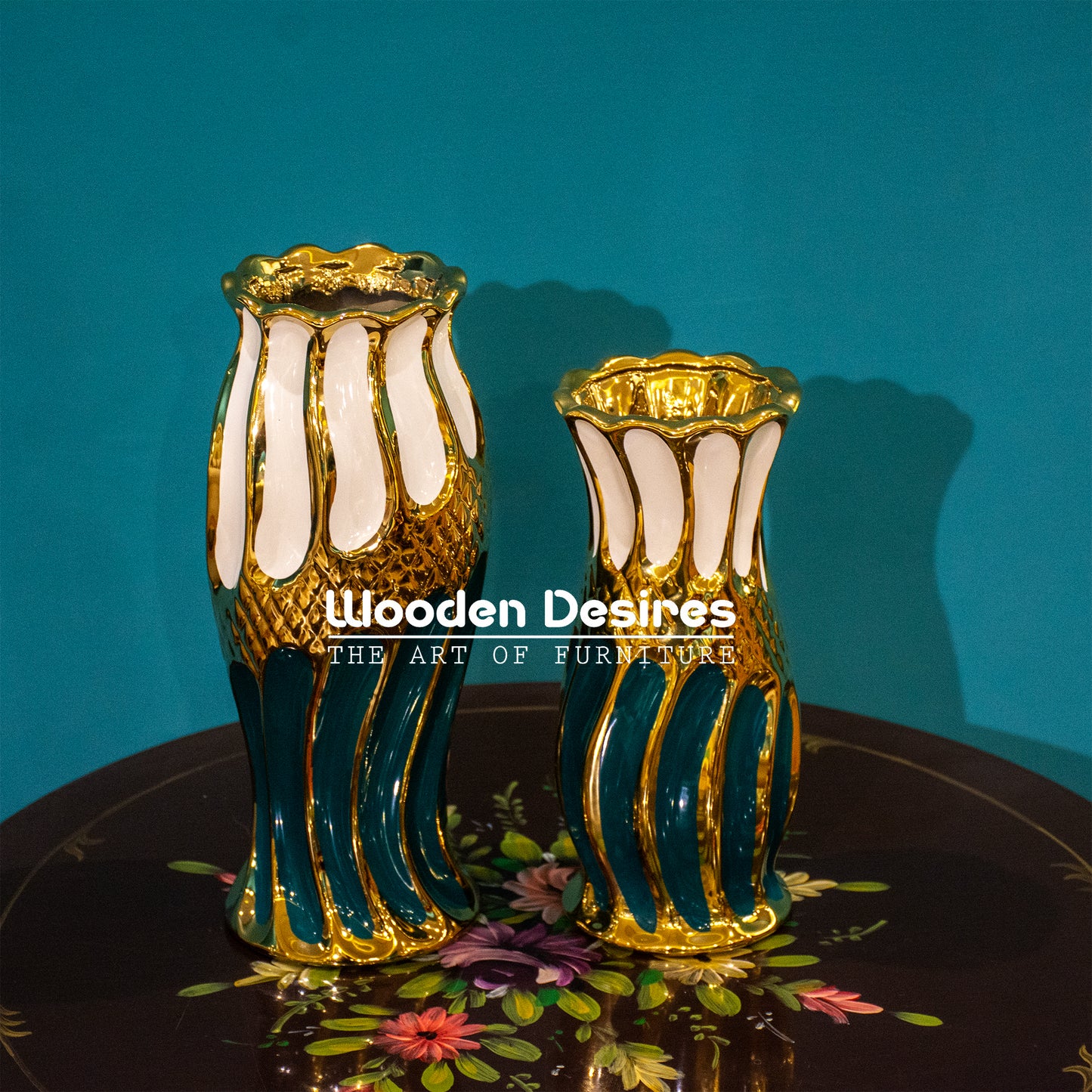 Fluted Ceramic Vase Set
