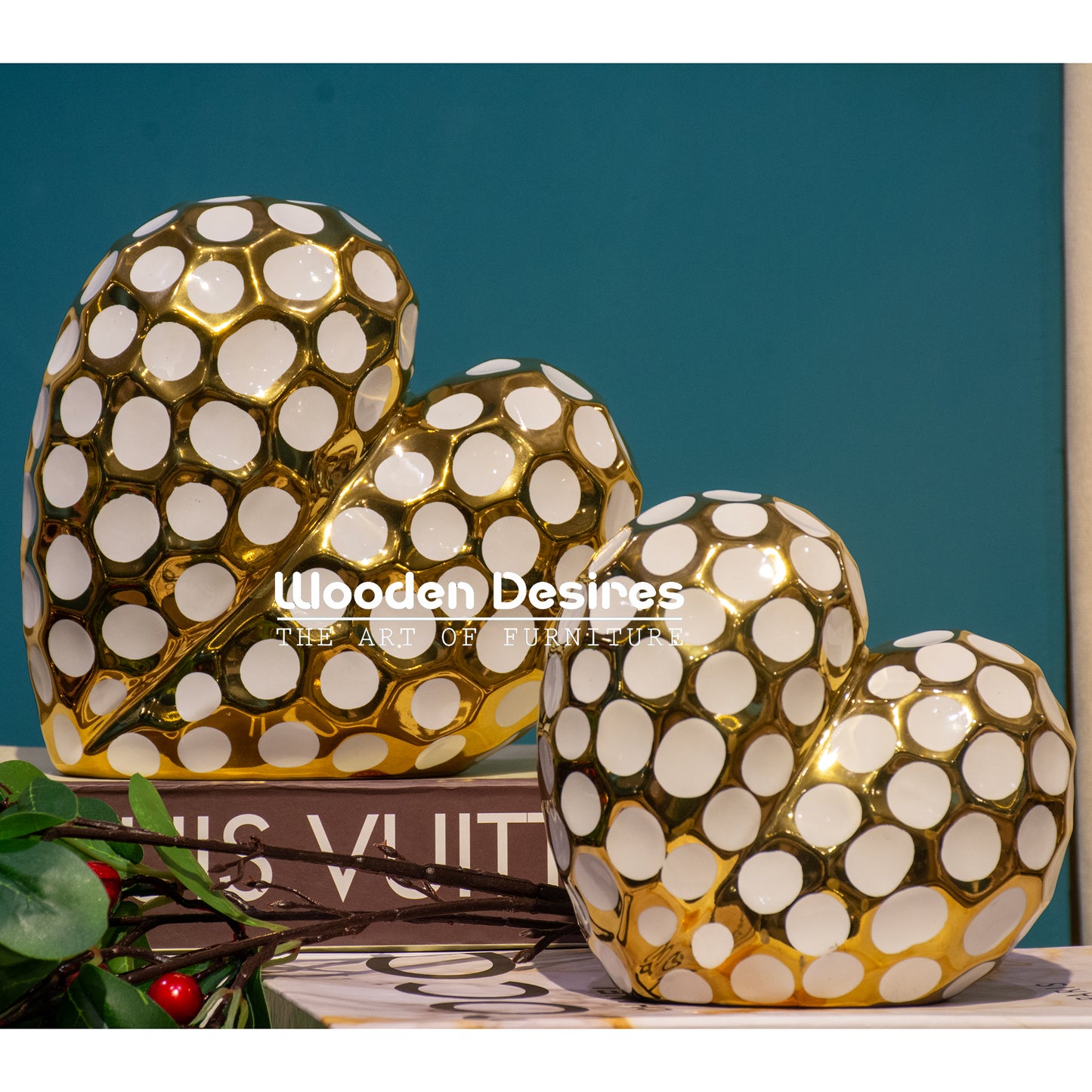 Luxury Heart Ceramic Pair