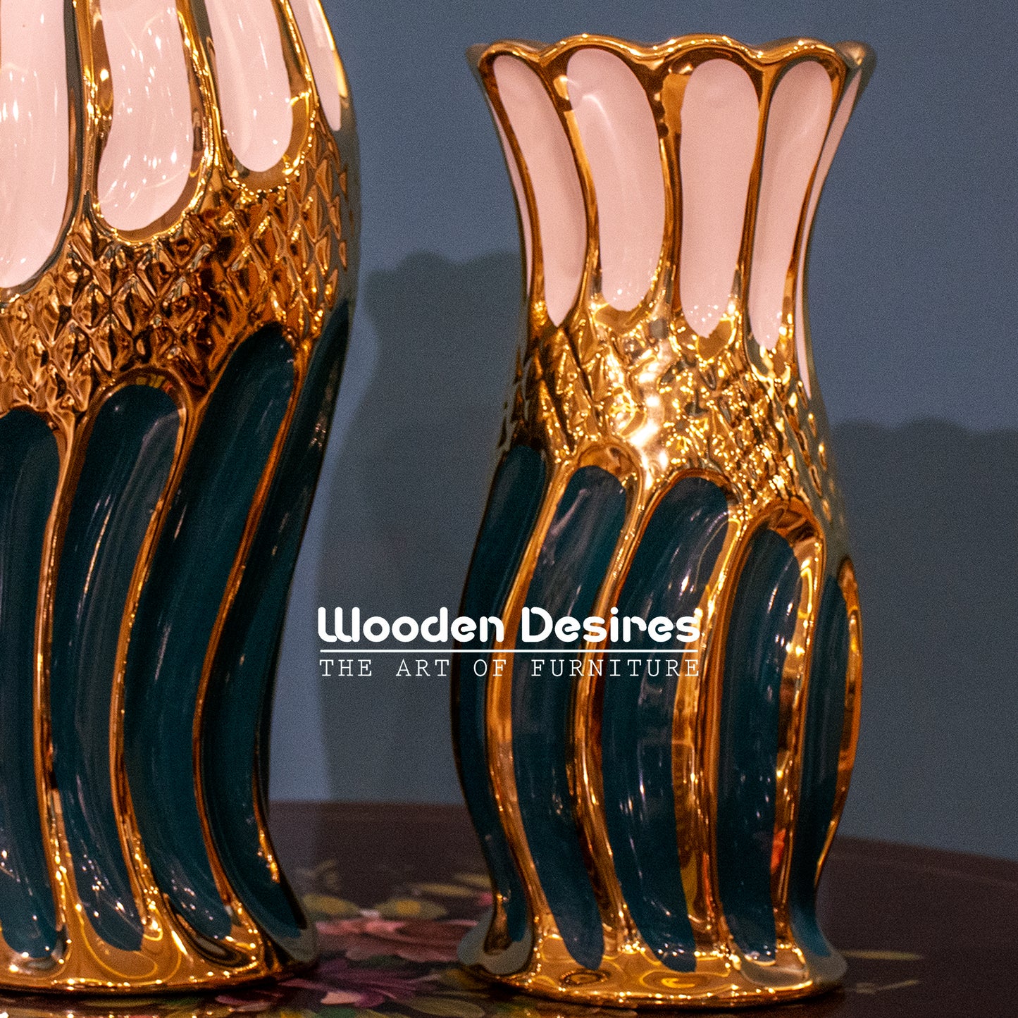 Fluted Ceramic Vase Set