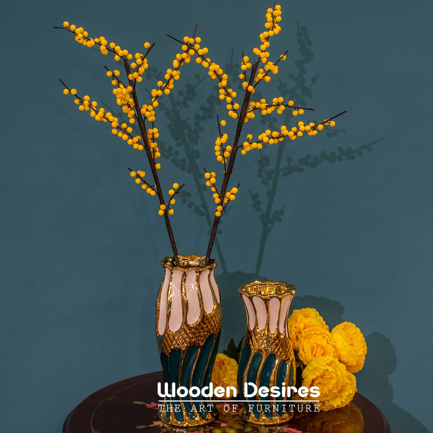 Fluted Ceramic Vase Set