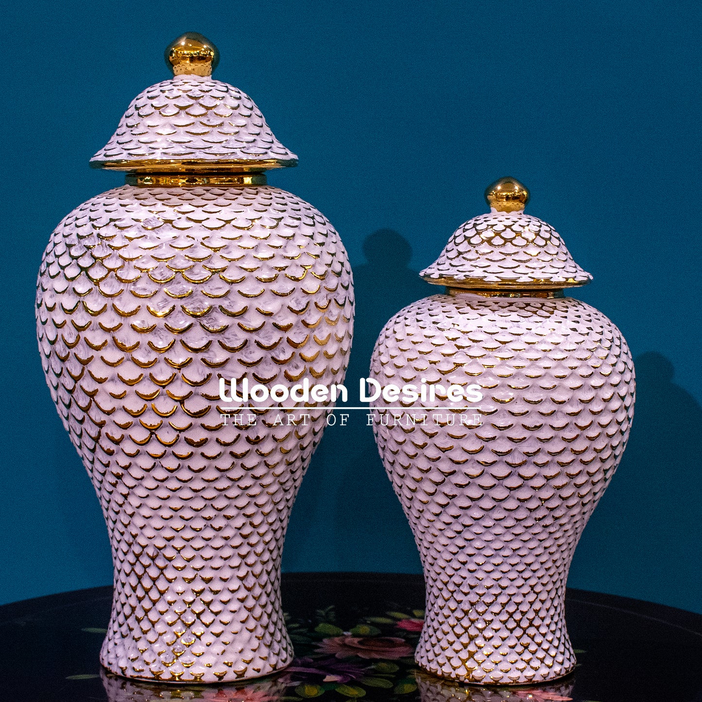 Luxe Textured Ceramic Jar Set