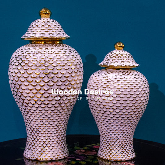 Luxe Textured Ceramic Jar Set