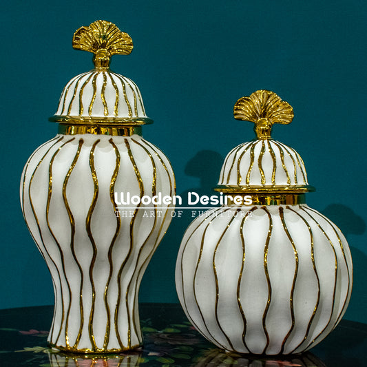 Luxury Ceramic Jar Pair