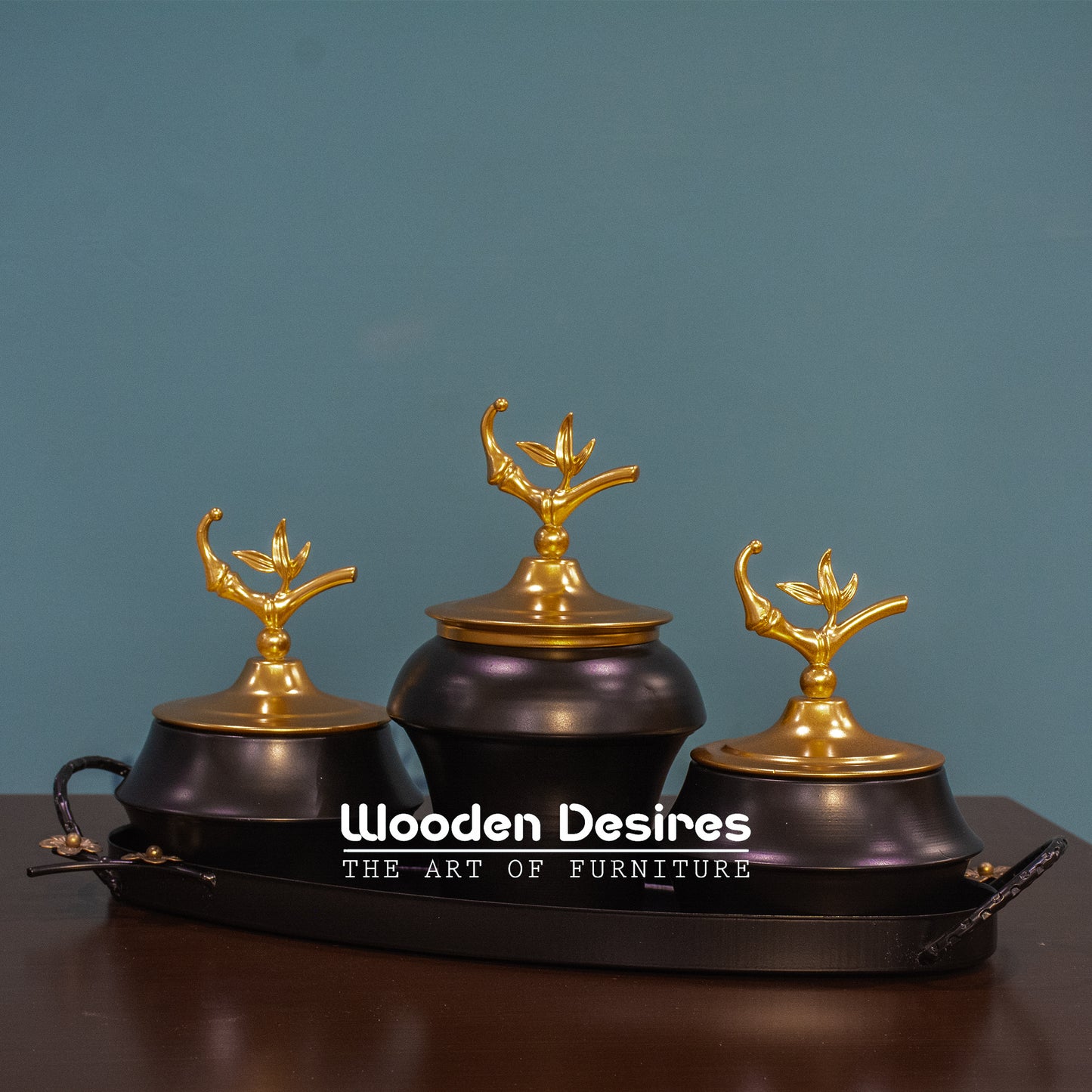 Metal Dry Fruit Jar Set