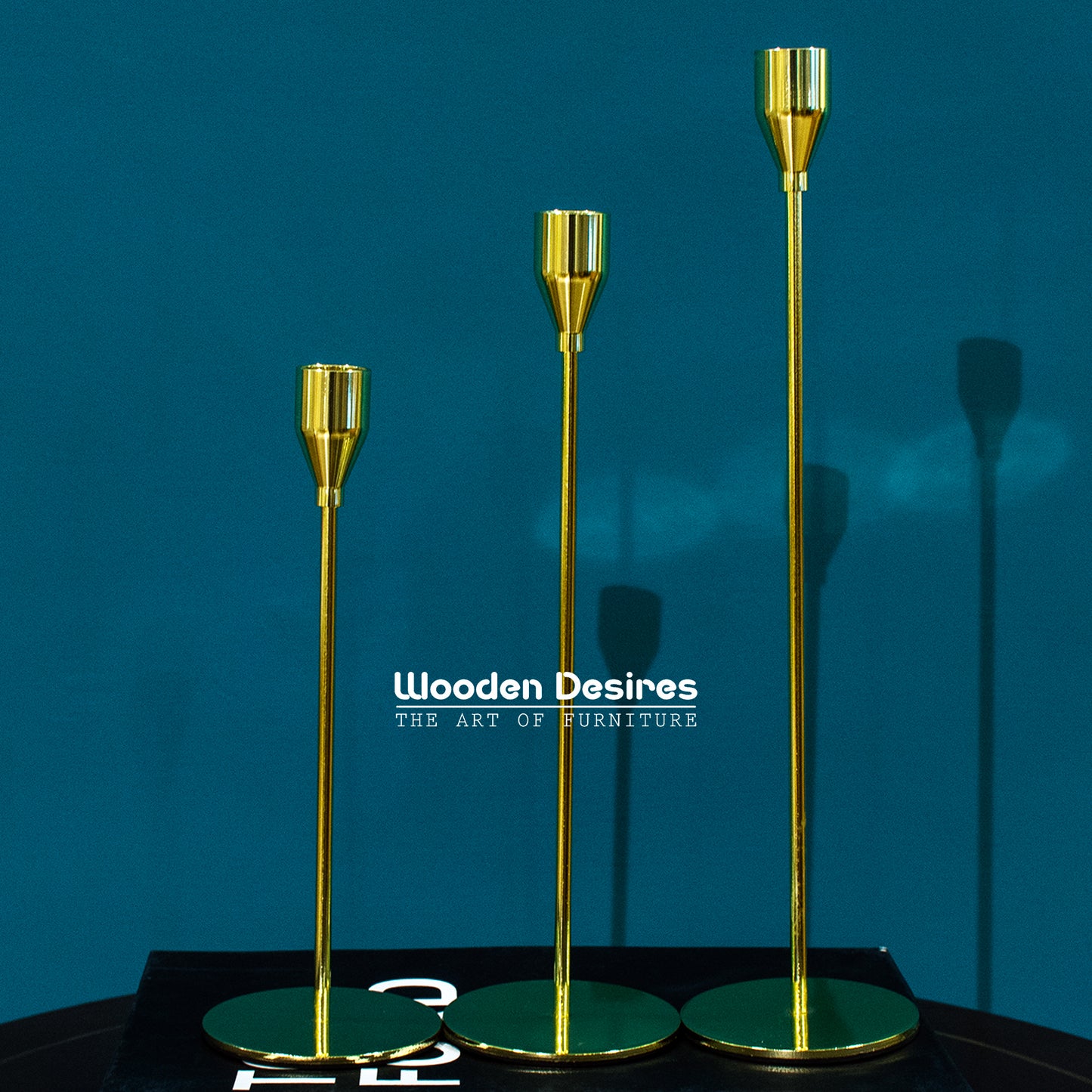 Modern Metal Candle Holder Set